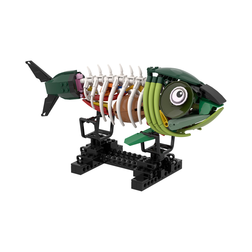 Kids Education Design - MOC Blok Bangunan Model Ikan Zombie,