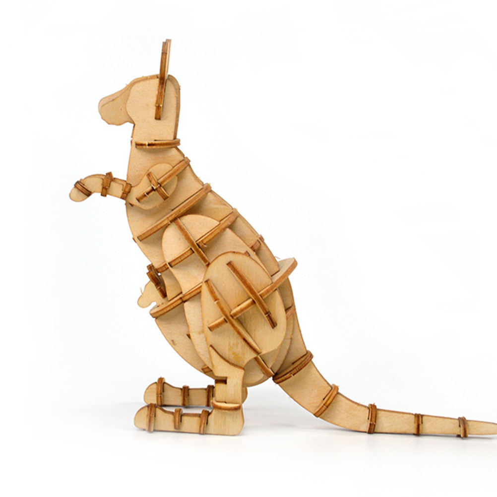 Kangaroo Kids Education - Puzzle Kayu Edukatif 3D Berbentuk Kanguru,
