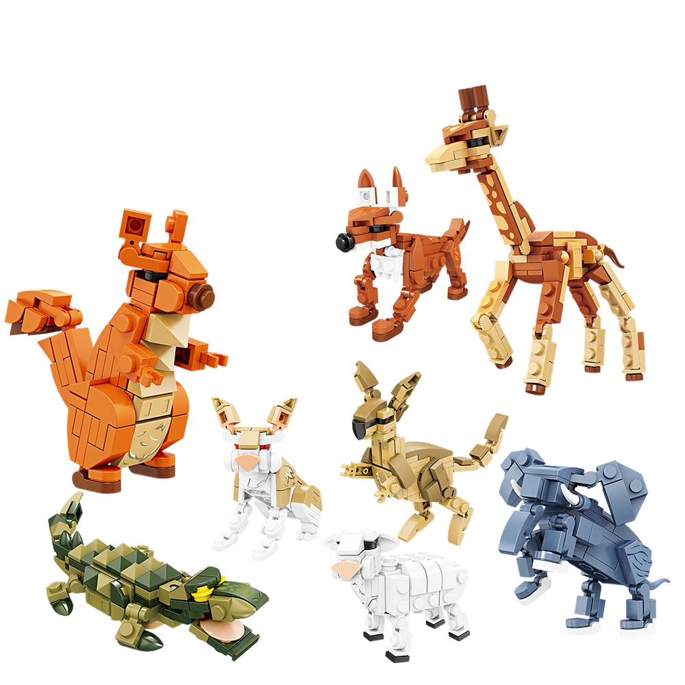 Set Balok Susun Berbagai Macan - Kangaroo Kids Education ulasan dan harga