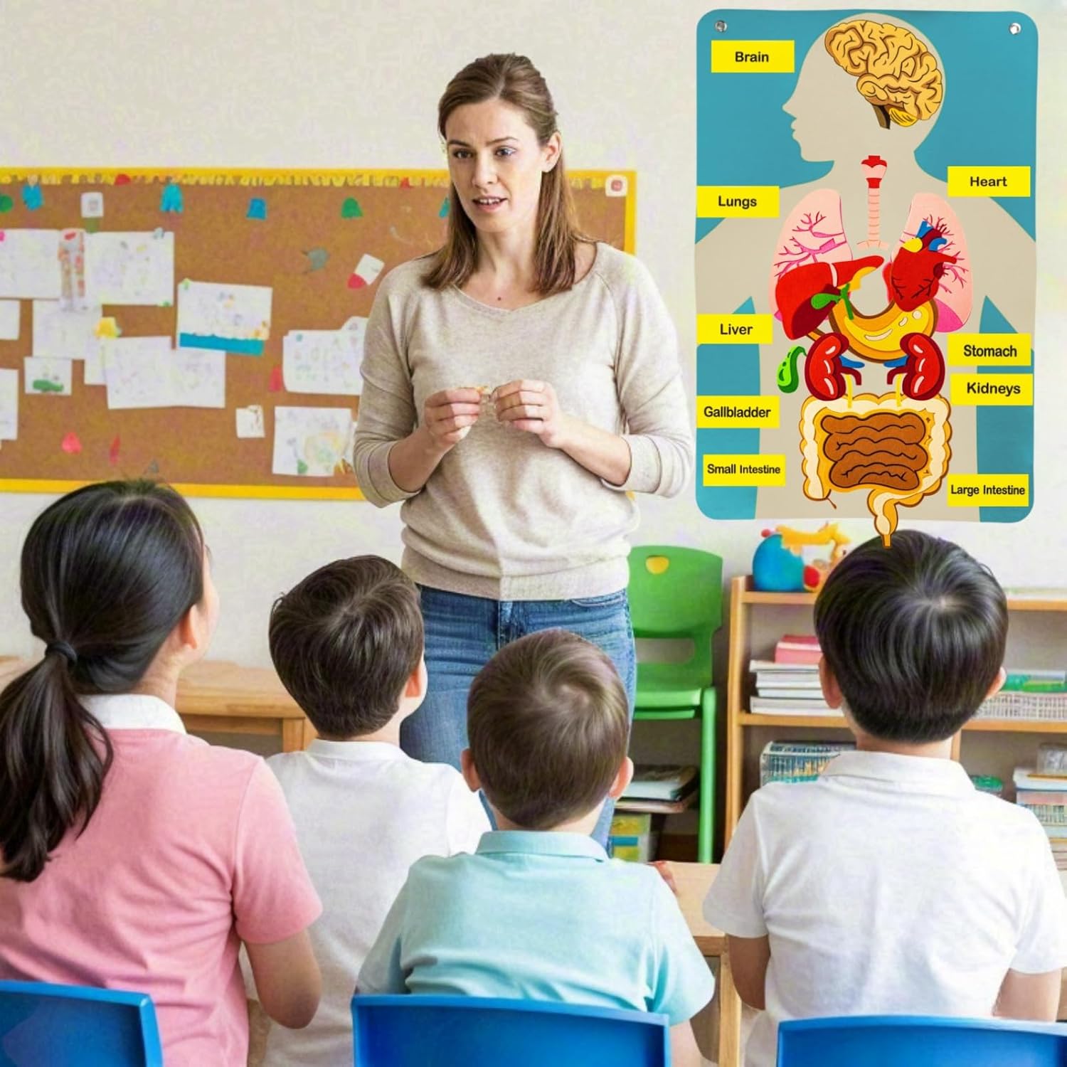 Papan Gambar Bagian Tubuh Manu - Kids Education Activities ulasan dan harga